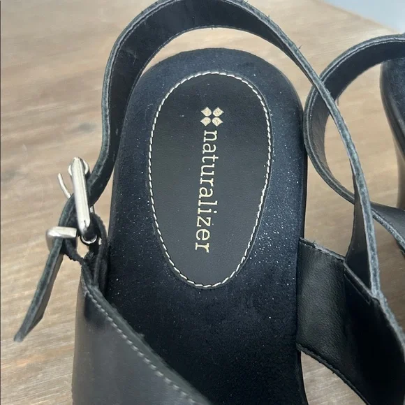 Naturalizer Leather Wedge Sandals Open Toe Slingback Women’s Size 7.5 - Picture 11 of 13